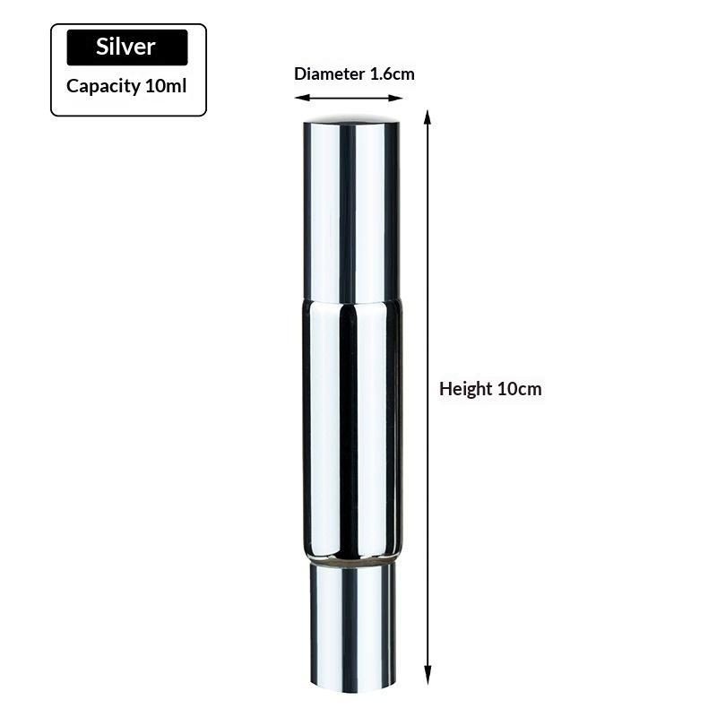1Pcs Dual Head Perfume Refillable Bottle Essential Oil Roller Ball Glass Spray Bottle Atomizer Empty Bottle For Fragrance Travel