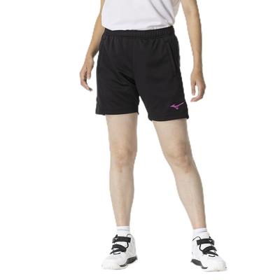 Volleyball Wear Knit Inseam 16cm L Shorts, Material, (L Size), V2MBB212, Women's, Black/Berry Pink,