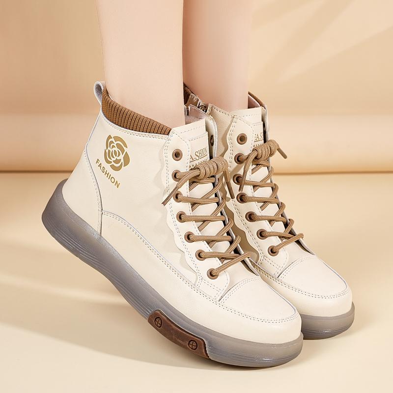 Brand Black High Top Men's and Women's Shoes Fashion Designer Women's Canvas Sports Shoes Ankle Boots Zipper Thick Soled