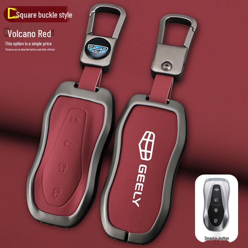 Protective Key Case for Geely Boyue Pro, Xingyue S, Xingrui L Models - Unisex Design with Shell and Buckle