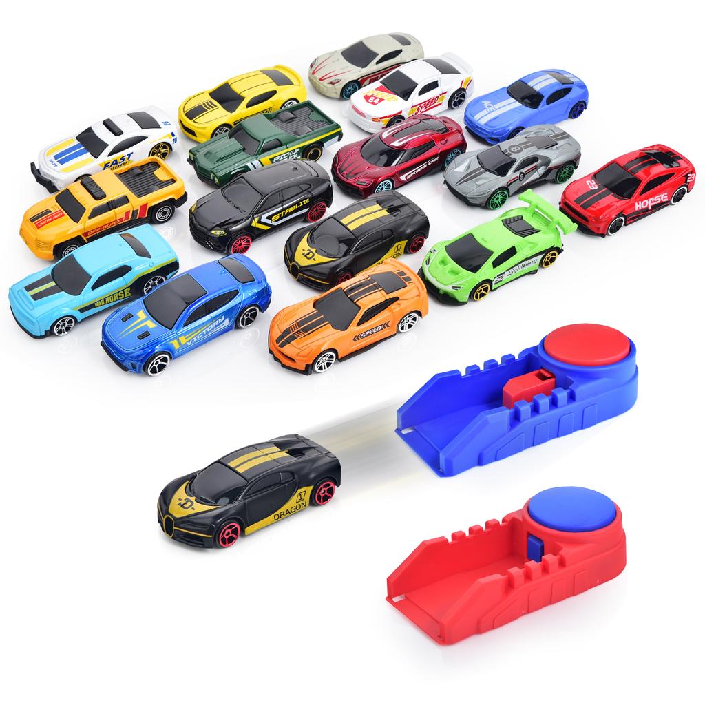 (Boxed) 1/64 Alloy Cars + Storage Box Mini Toy Set (includes 12 Cars + Layered Storage Box) Die-cast Metal, Boy's Toy, Sliding M