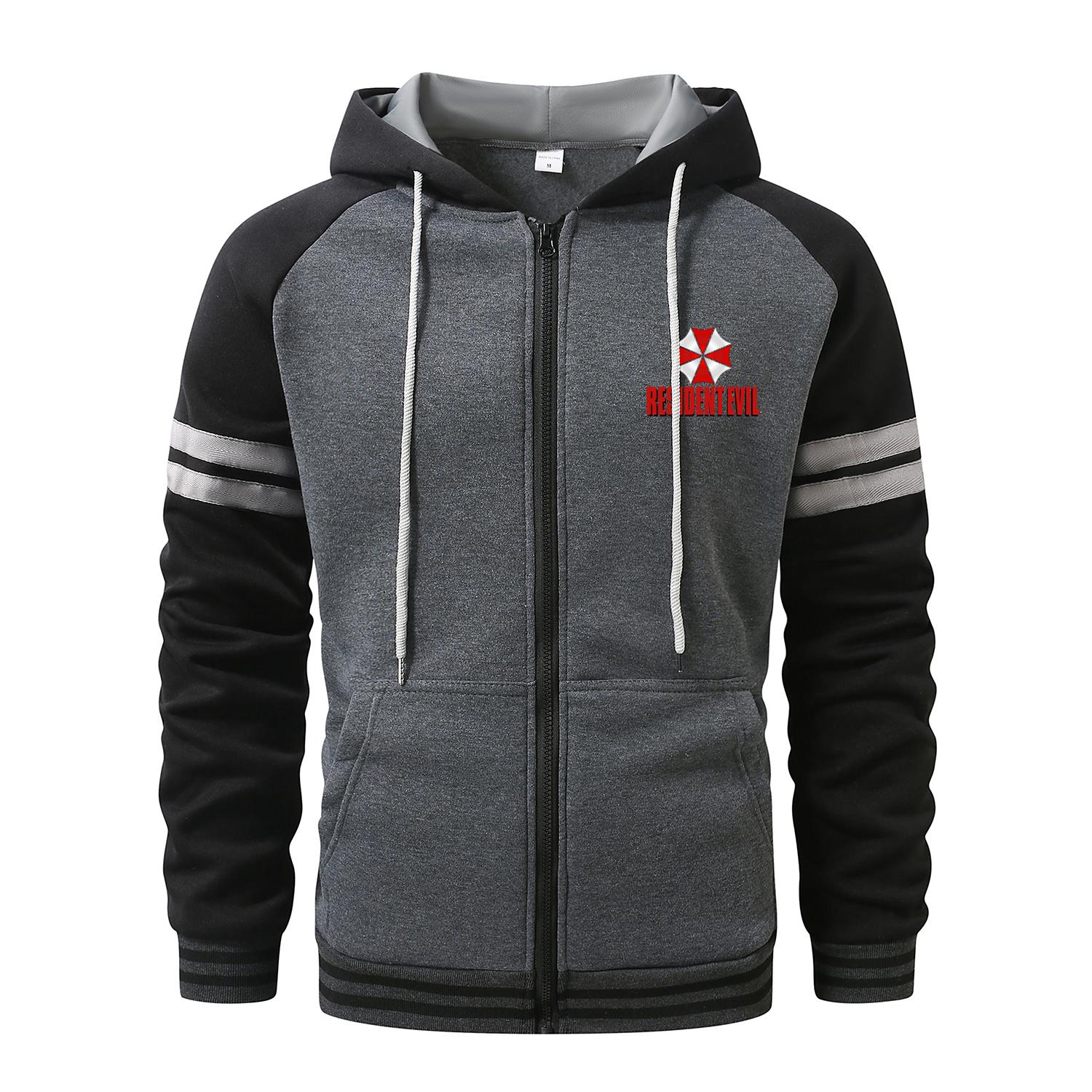 FEGKZLI Specialty RESIDENT EVIL Heren Hoodies Cardigan Rits Hoodies Capuchon Zak Sport&Outdoor Streetwear Casual Lente&Herfst Kleding Hoodies Sweatshirts Heren Jassen M