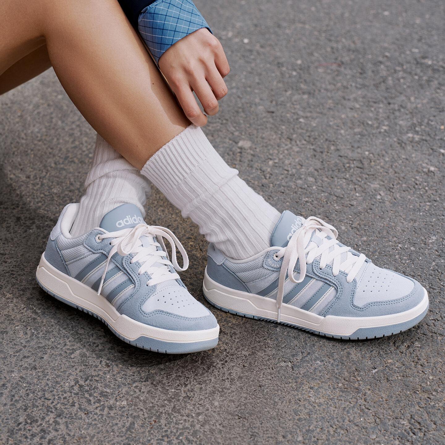 Adidas ENTRAP Низкие Скейтбордические Кроссовки Унисекс Серебристо-Серые 39