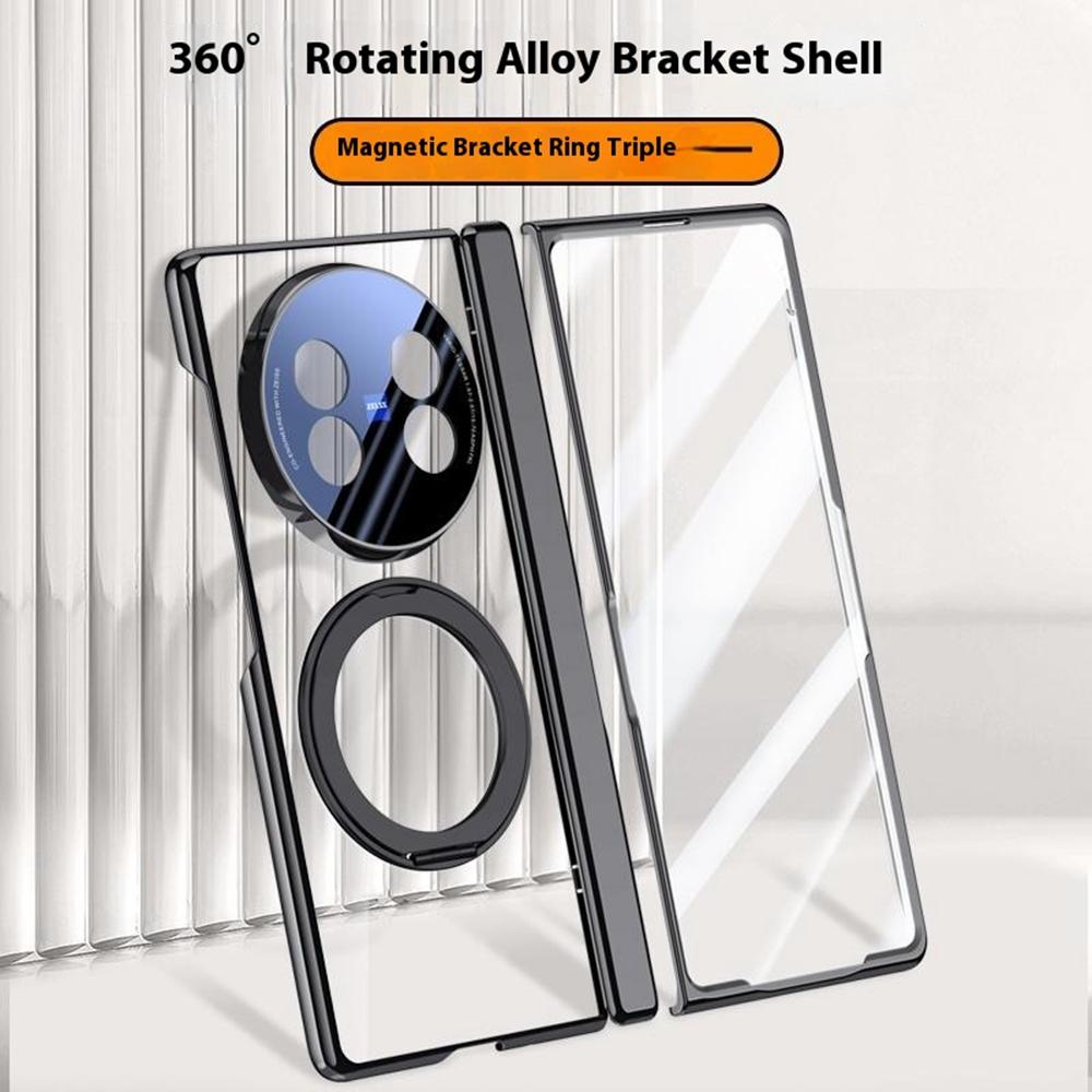 For vivo X Fold5 5G Case Compatible with MagSafe Kickstand Electroplated PC Phone Cover with Screen Protector