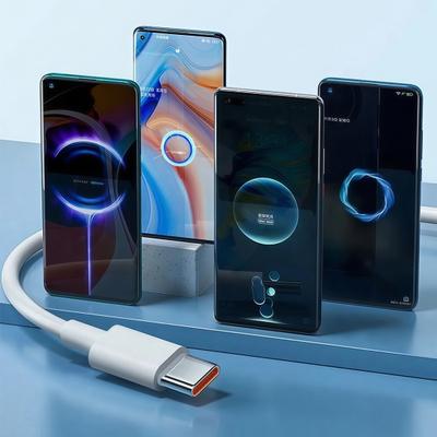 Cavo di Ricarica Type-C 1/1,5/2M 7A 100W da USB-A a USB-C Ricarica Rapida Cellulare Tablet Cavo Dati in PVC Filo Cordone Accessori Telefono