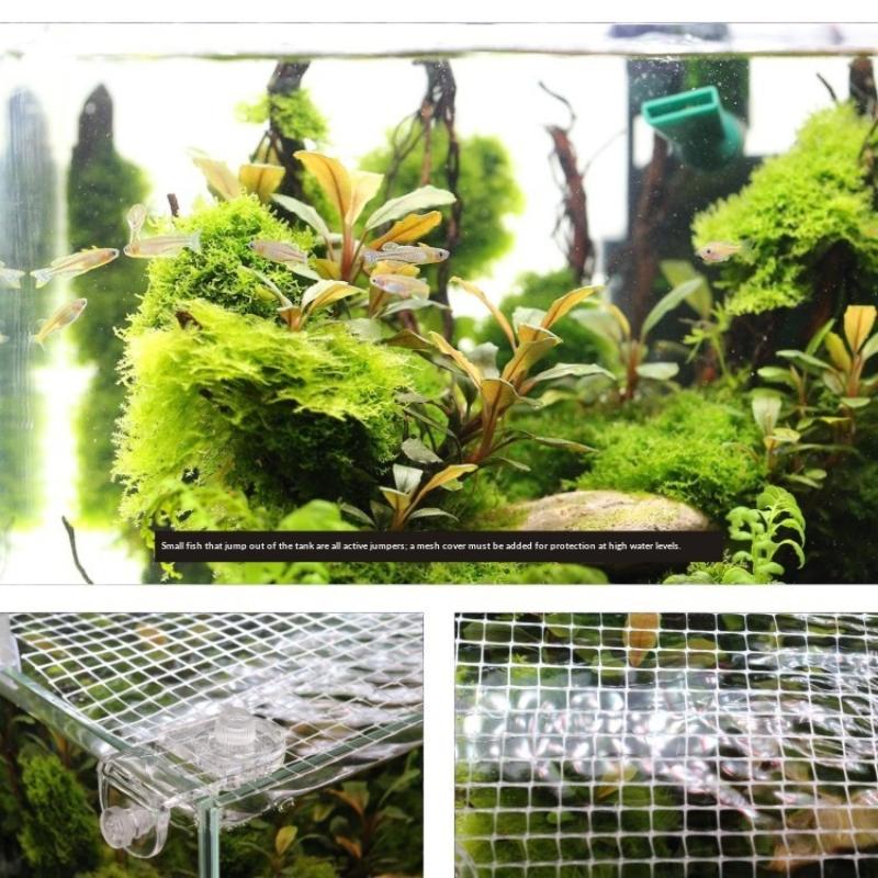 1Pcs Fish Tank Net Anti Jumping Guard Pet Balcony Net Diy Accessories Aquarium Fish Tank Top Covering Aquarium Cover
