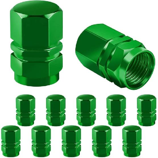 Car Tire Valve Stem Cap, 12 Pcs Wheel Valve Covers, Leak-Proof Air Caps Cover, Airtight Aluminum Alloy Hexagon Shape Tyre Accessory, Universal for