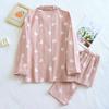 New Spring and Autumn Pajama Set for Women 100% Cotton Long-sleeved Trousers Two-piece Set Loving Cute Sweet Home Set