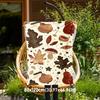 1PC Autumn LeavesOutdoor Flannel Blanket - Soft Plush Decor for Picnics, Camping, Bedroom, Playroom, Office, or Lunch Break 1342A