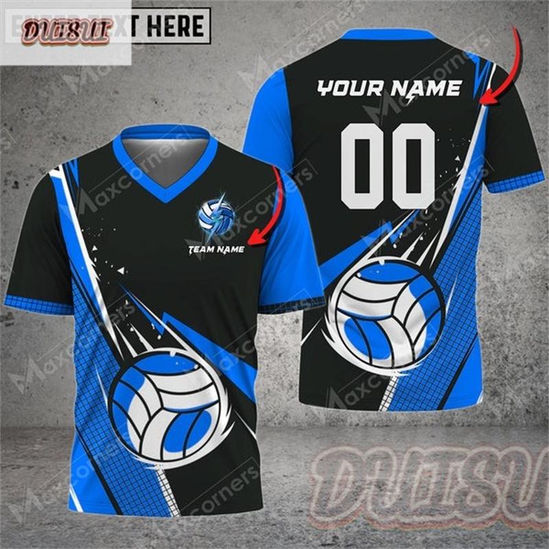 

Women s New Volleyball Suit Custom Name And Number Suitable For Unisex Clothing 3D Printed Men s V-neck T-shirt Fashion Shirt L