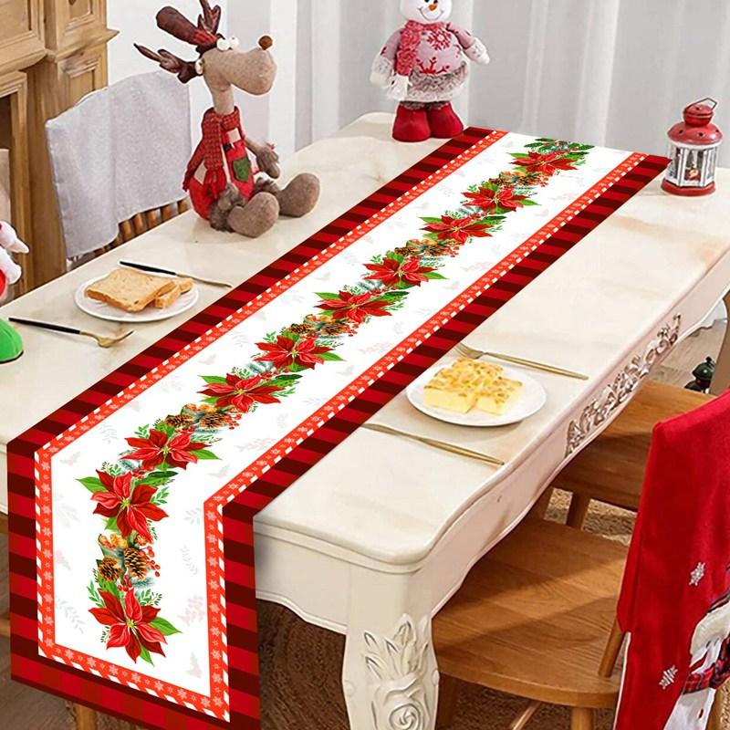 Christmas Disposable Tablecloth Christmas Decorations for Home 2026 Table Cover Navidad Noel New Year Gifts Dining Table Decor