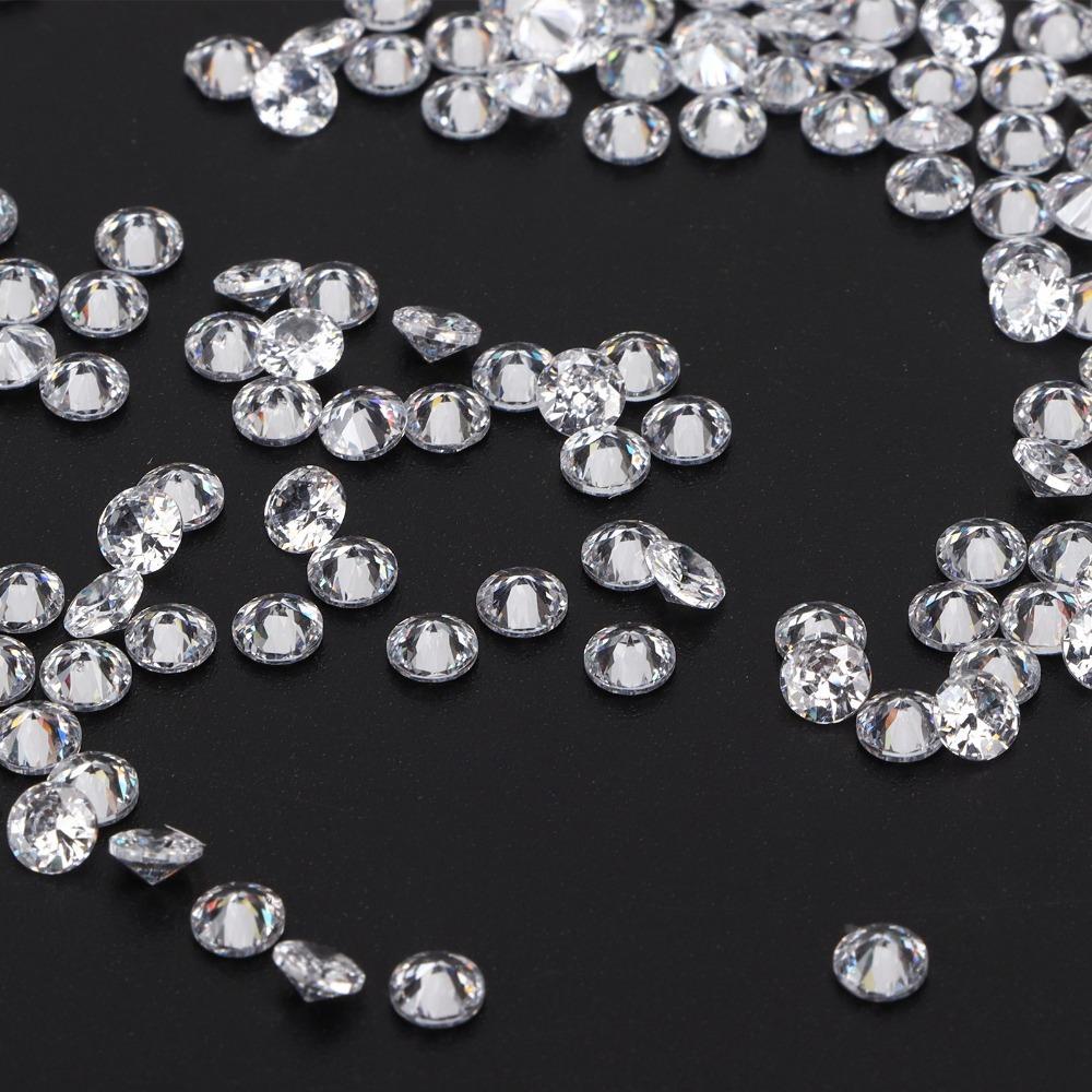 200PCS Transparent Artificial Diamonds White Loose Diamonds Fake Diamonds Dress Decoration