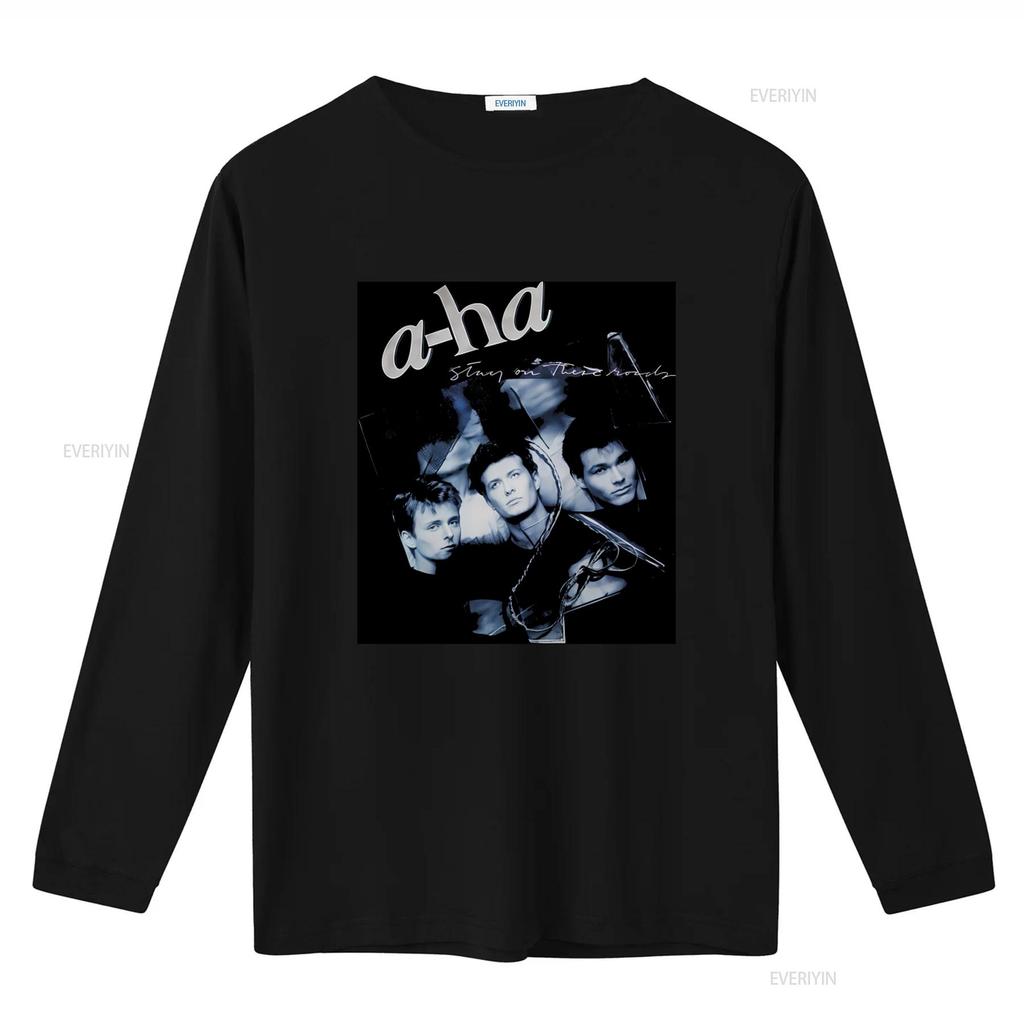 Cotton T Shirt A Ha Music Stay On These Roads Paul Waaktaar Savoy Band  Vintage Washed Breathable Homme Comfortable