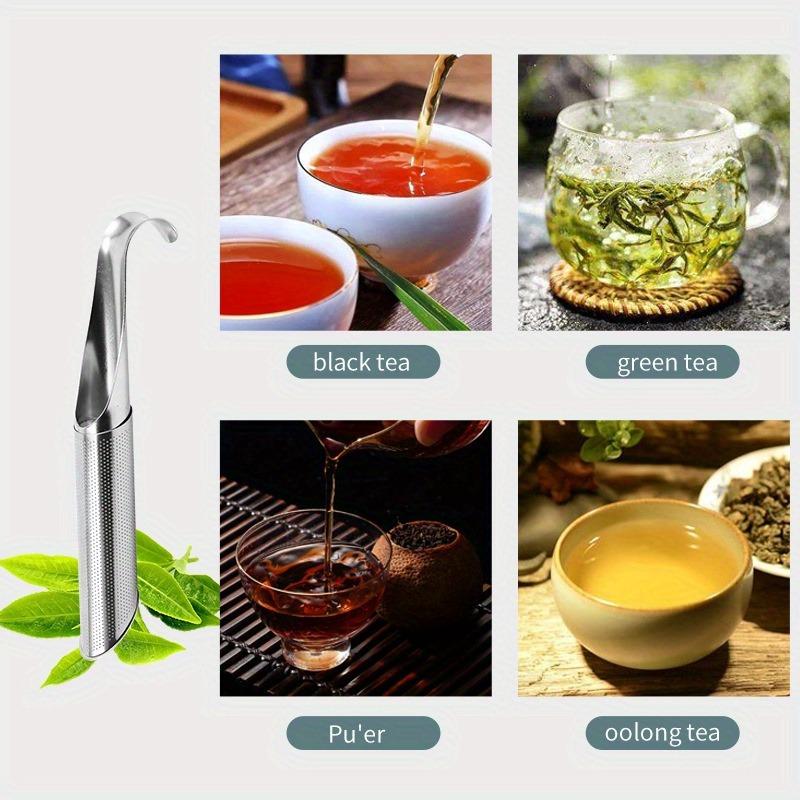 Stainless Steel Curved Tail Tea Strainer Household Tea Stick, Tea Filter, Pipe Tea Infusion, Tea Filter, Tea Set Accessories