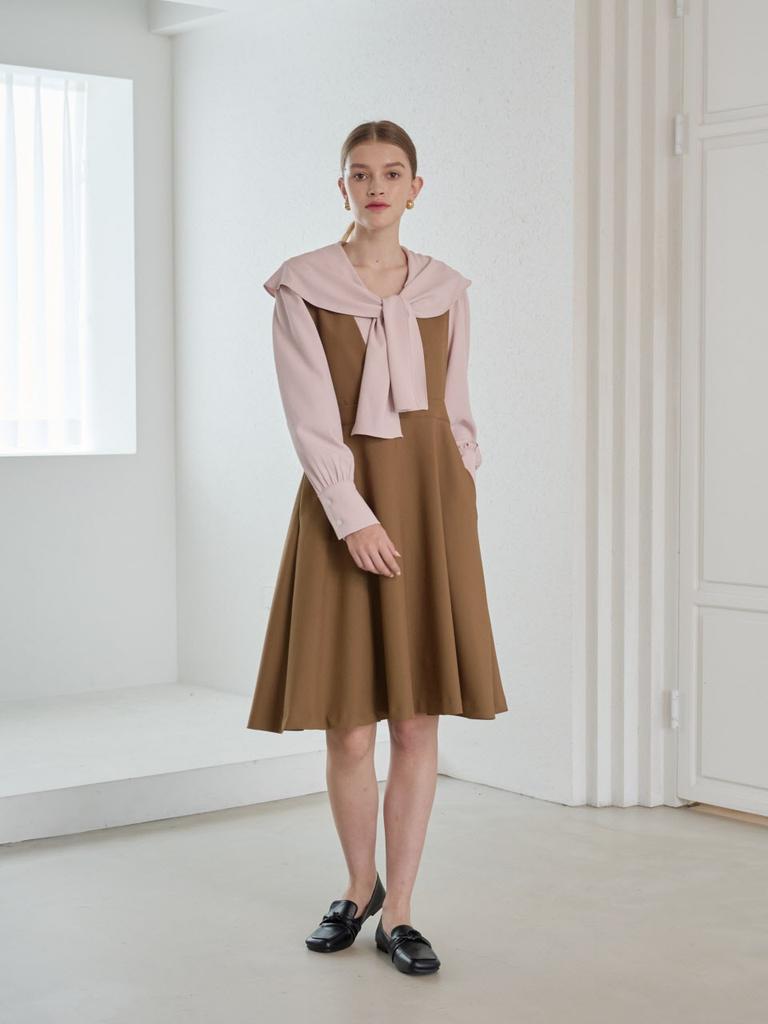 Koes Amy Flare Dress Amy Flare Dress_Camel