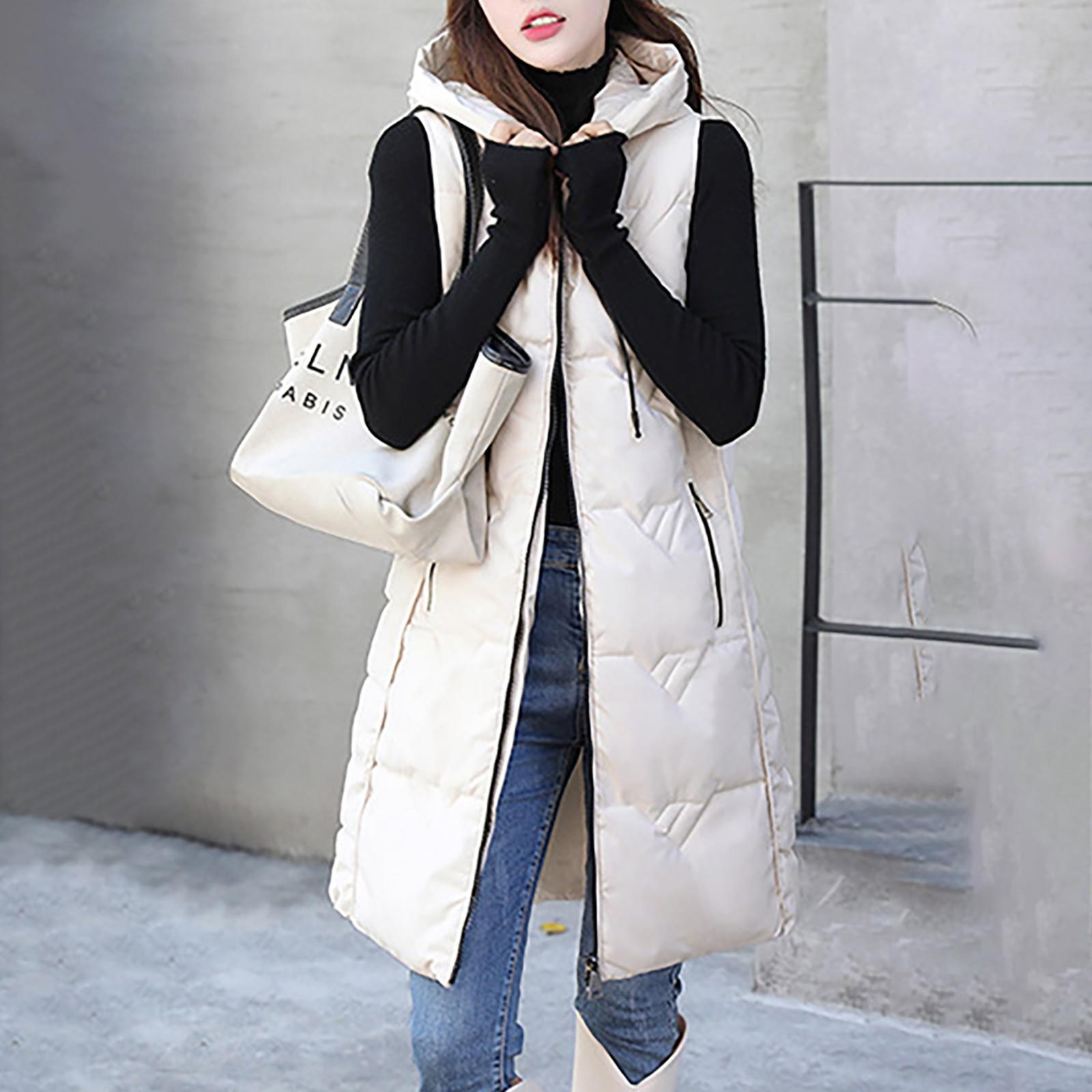 

Женский модный осенне-зимний жилет и пуховик Mernfsn, топы XL белый