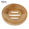 Round Soap Tray Wood High Intensity Natural Plate Rack Soap Dish Storage Holder Store Soap Wood Soap Tray 10pcs