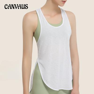 Sportvest Dames Bovenkleding Lang Hardlopen Fitnesskleding Mouwloos Sneldrogend T-shirt Losse Yogakleding Tops