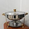 Stainless Steel Round Chafing Dish with Hangable Heat Preservation Container