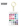 Wardrobe Color Matcher 2Pcs Palette Keychain Pendant, Clear Acrylic Season Analysis Swatches Matching Tool Keychain, Card, Gifts for Fashion