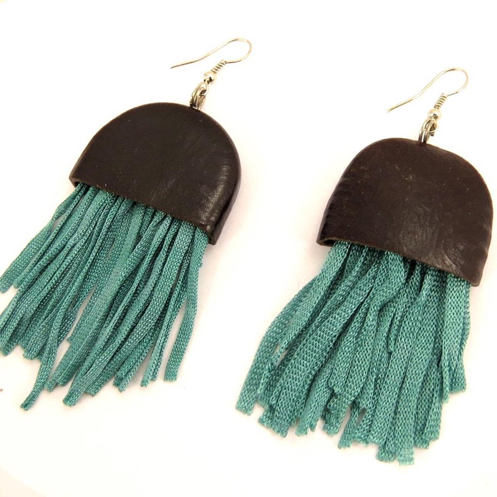 Les Trésors De Lily [L5269] - Turquoise 'Kilimanjaro' Designer Earrings