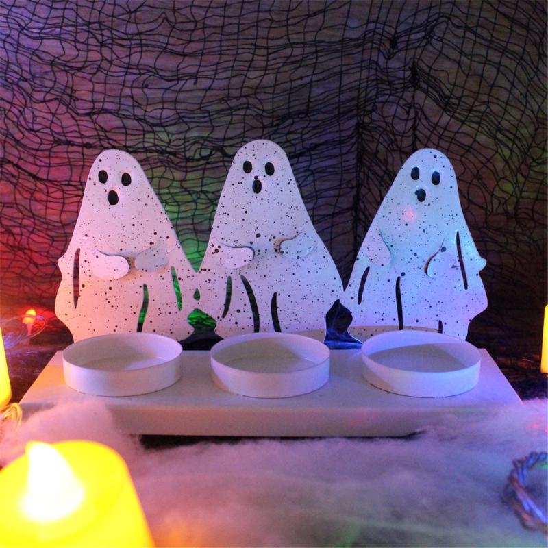 62KD Solid Iron Ghostly Stand Holders for Halloween Themed Celebration