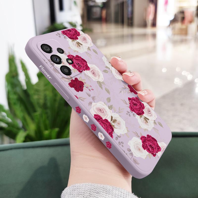 Brilliant Peony Phone Case For Samsung Galaxy A73 A53 A33 A23 A13 A03 A72 A52 A52S A32 A22 A12 A71 A51 A31 A21S Silicone Cover