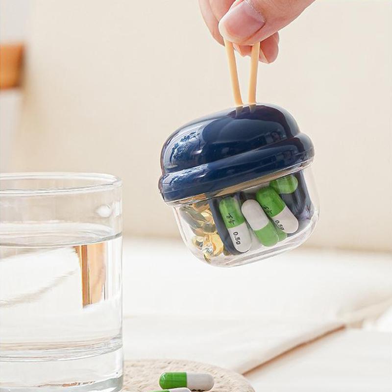 4 Grids Small Pill Cases Organizer Box Weekly Travel Pill Organizer Portable Pocket Pill Case Holder Plastic Container Box
