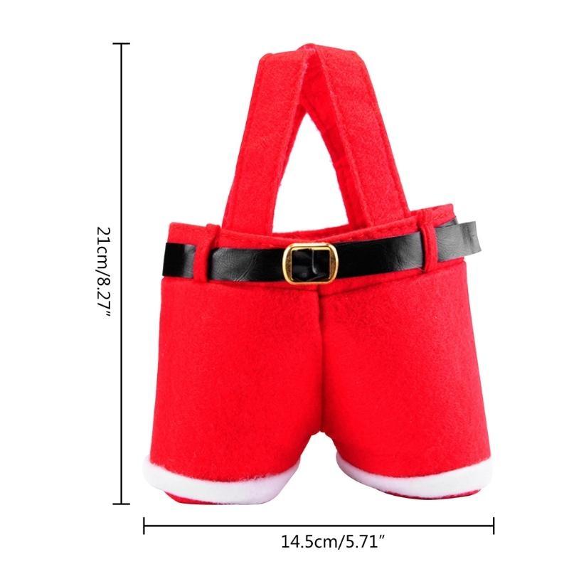 Christmas Decorations Candy Bag Wine Bottle Holder Santa Pants Lovely Treat Bags Sacks Stocking Filler