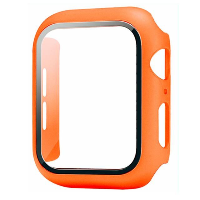 Gehärtetes Glas+Hülle für Apple Watch 46mm 44mm 45mm 41mm 40mm 42mm Displayschutz für iwatch Serie 10 9 8 7 6 SE 5 Zubehör