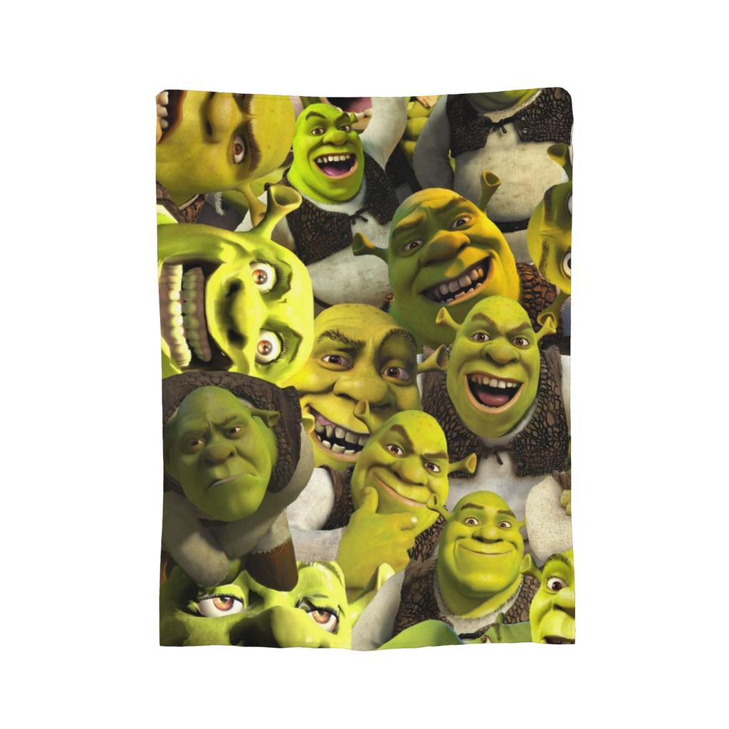 Funny  S-Shreks Pattern Blanket Cover  Plush Throw Blanket Summer Air Conditioning Decoration Ultra-Soft Warm Bedsprea,
