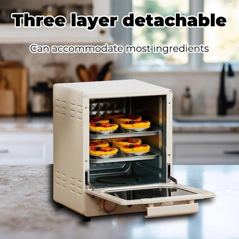 15L Electric Oven For Household Large Capacity Baking And Steaming Double Layer Fully Automatic Household Microwave Oven