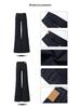 Women's Original Blue Micro-Flare Low-Rise Jeans, Autumn/Winter 2024: Trendy Slimming Wide-Leg Style