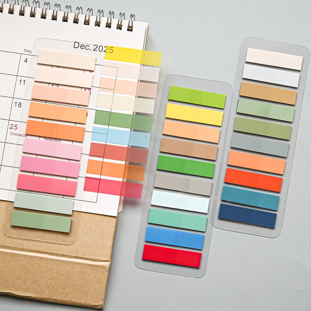 200-1600 Sheets Transparent Colorful Index Creative Memo Pads Office School Stationery Self-Adhesive Stickers Sticky Note Pads
