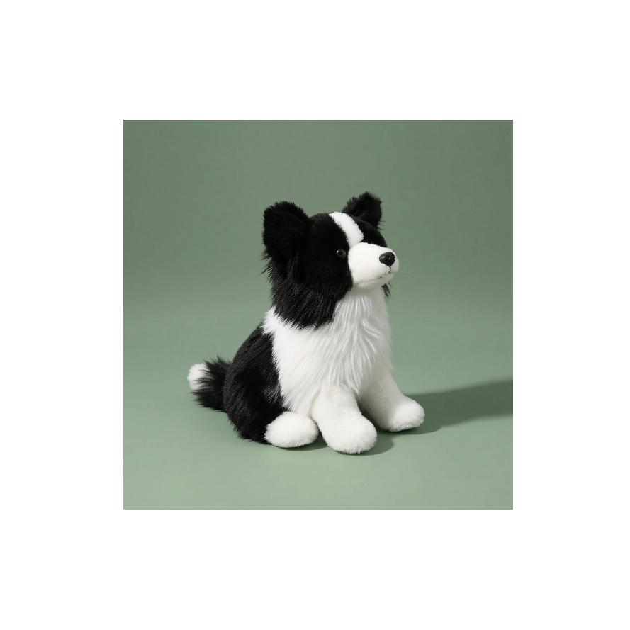Border Collie Stuffed Animal Dog Realistic Border Collie Stuffed Animal Stuffed Dog with Stuffed Animal Tail Lifelike Soft