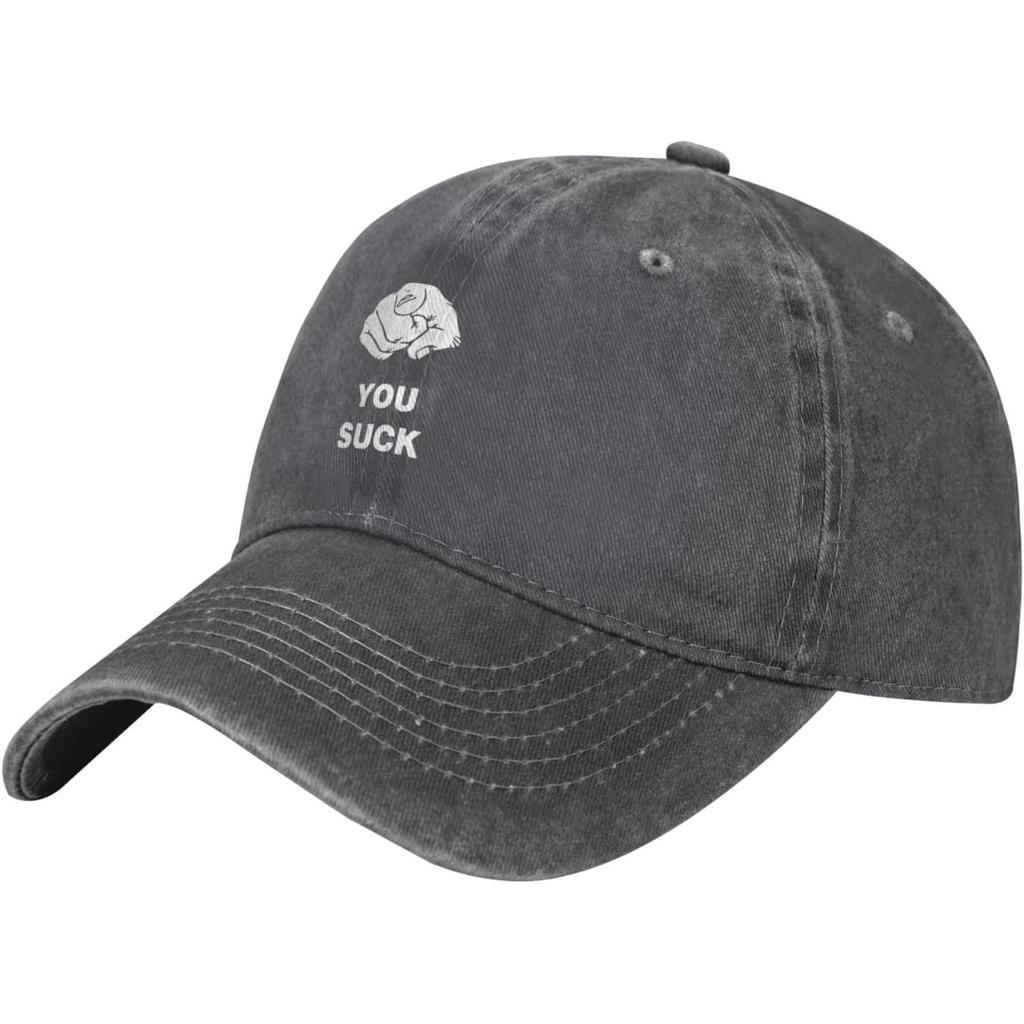 You Suck Baseball Cap Washed Cotton Dad Hat Adjustable Casual Streetwear Cap