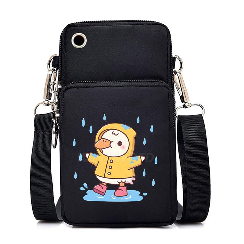 Casual mobile phone bag cute printing new messenger bag Korean version versatile small bag vertical change bag