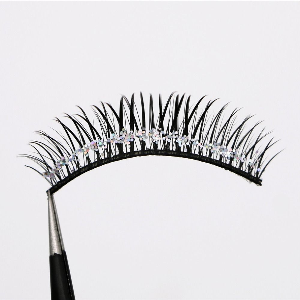 Beauty Handmade Glitter False Eyelashes Thick Long Eye Lashes Eye Extension Diamond Manga Lashes