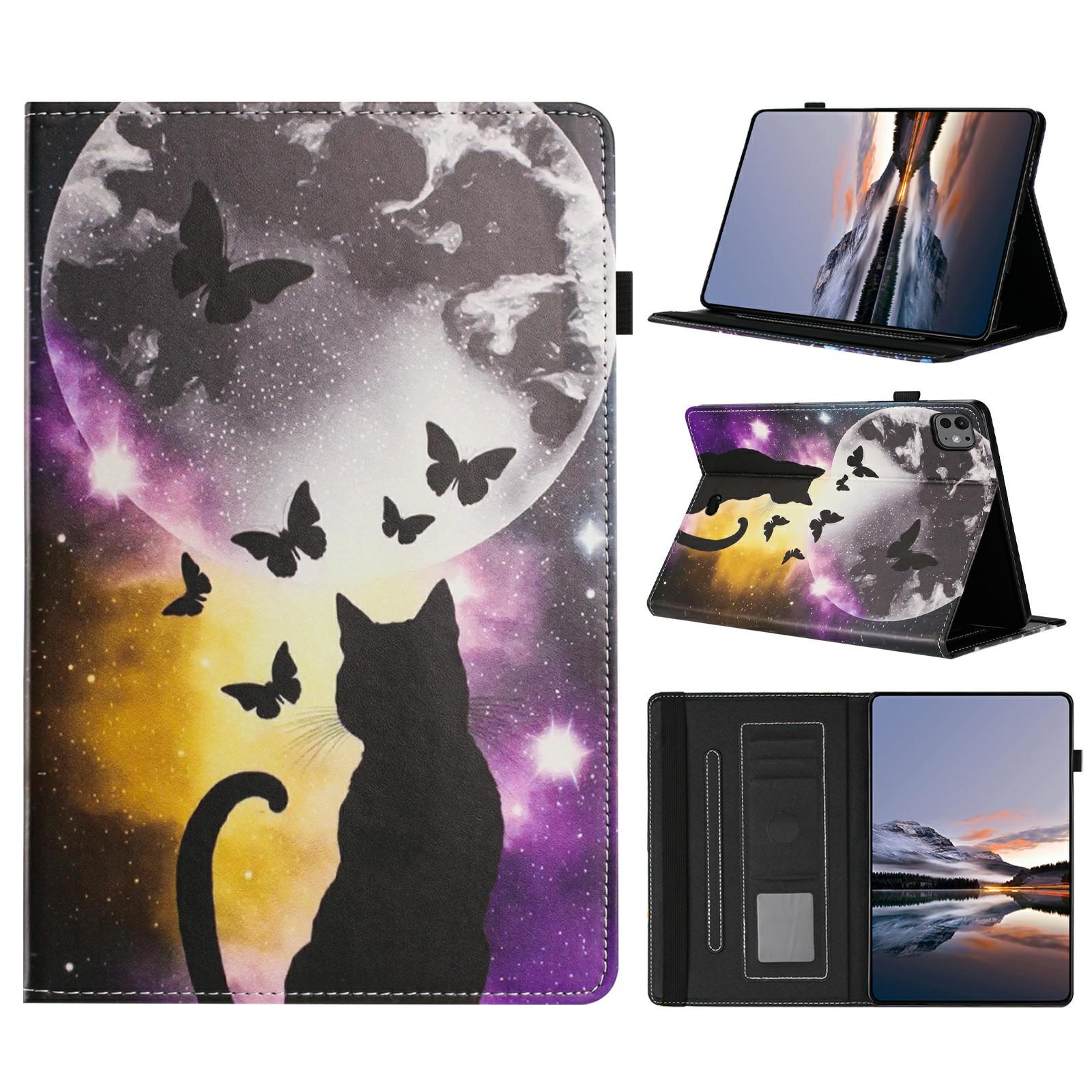 

Litchi Grain Painting Leather Case for iPad Air 11 (2025)/(2024)/Air (2022)/(2020) Card Slot Tablet Cover with Auto Wake/Sleep
