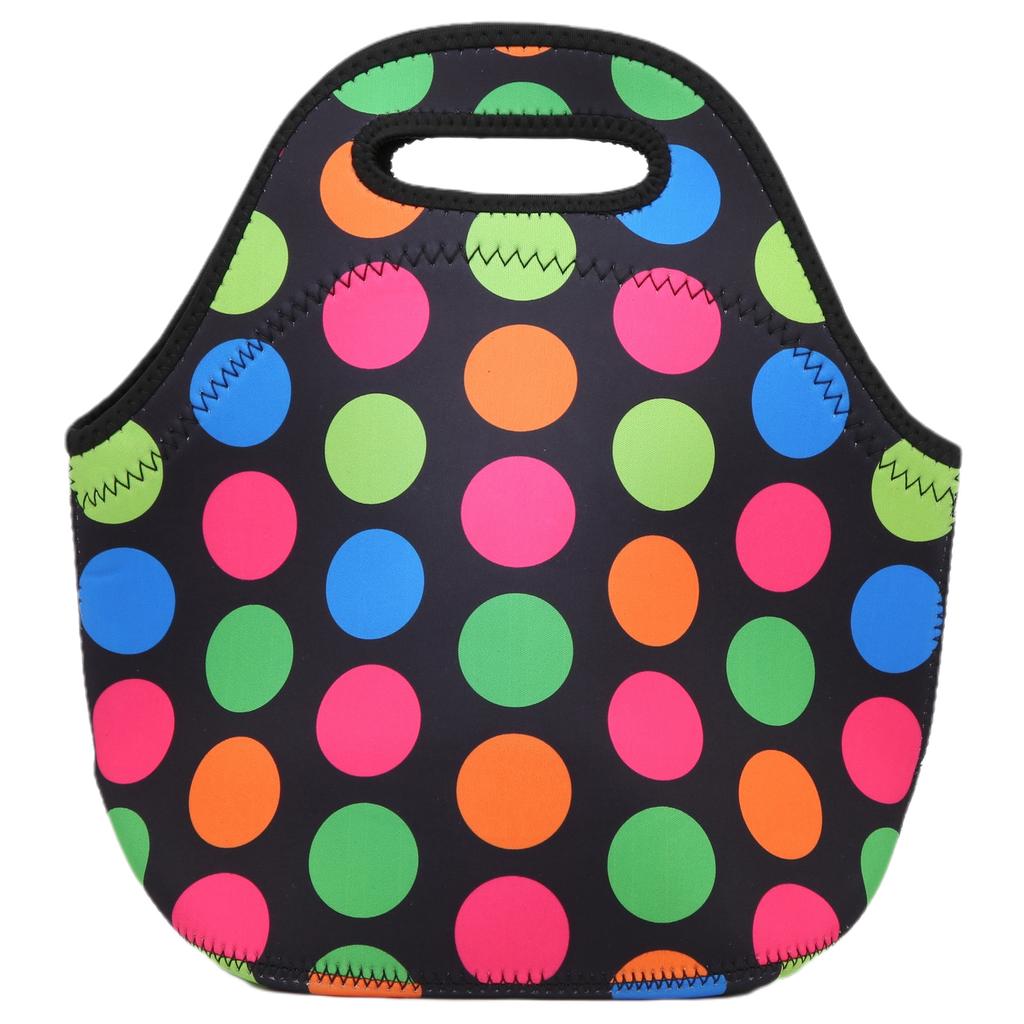 Insulated Thermal Lunch Bag Waterproof Neoprene Lunch Box Handbag for Picnic CampingBig Colored