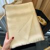 High Fashion Spring And Summer Long Silk Scarf Silk Shawl Scarf Fashion Versatile Tencel Cotton Letter Scarf
