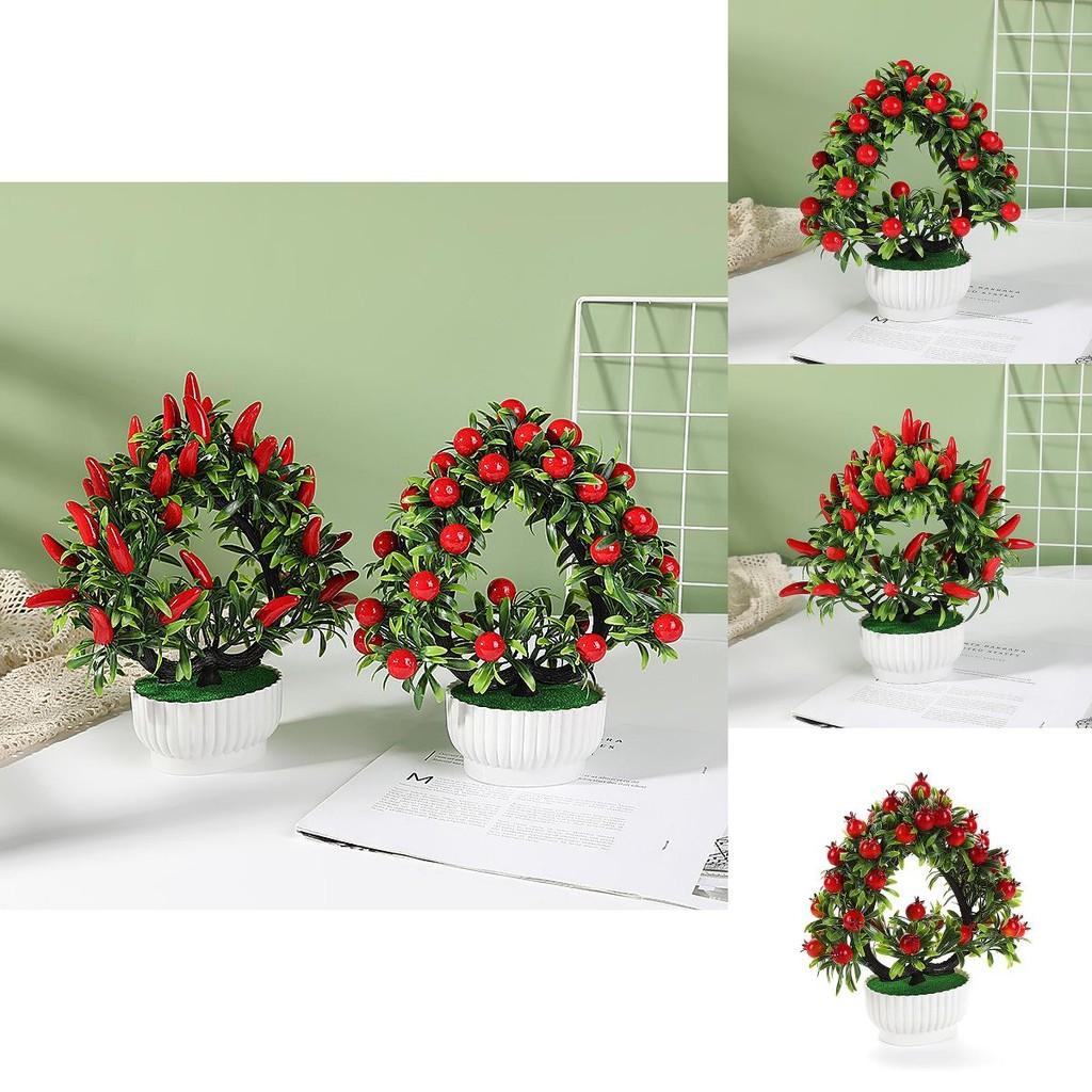 Faux Heartshaped Fruit Bonsai 42 Pack Decorative Artificial Flower For Home Office