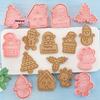 8Pcs 3D Christmas Cookie Cutters Set Holiday Shapes with Santa Christmas Tree House Deer - Christmas Party Decoration Cutters