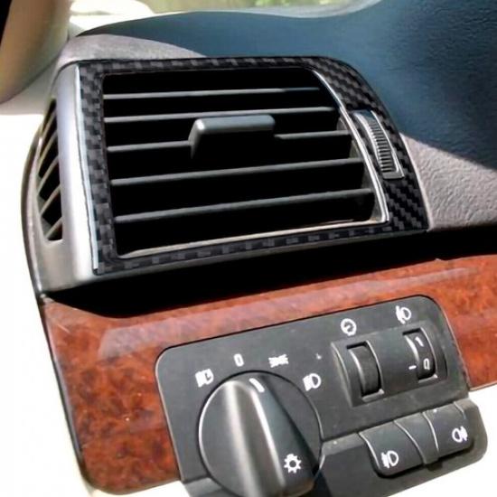 2Pcs ABS Dashboard Air Vent Outlet Cover Trim Fit For BMW 3Series E46 1998-2005