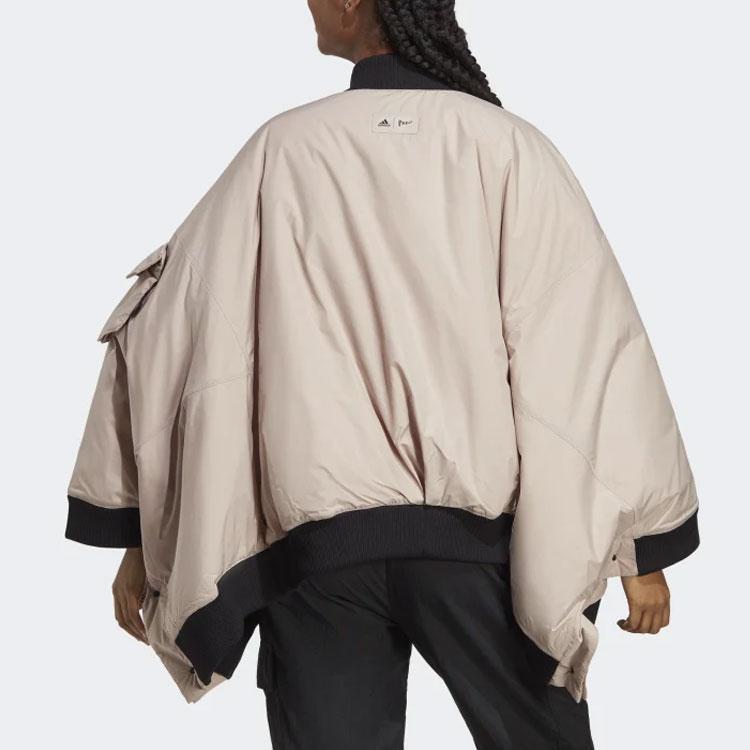 Adidas Color Block Loose Fit Zip Jacket Women Jacket Nude HR6992