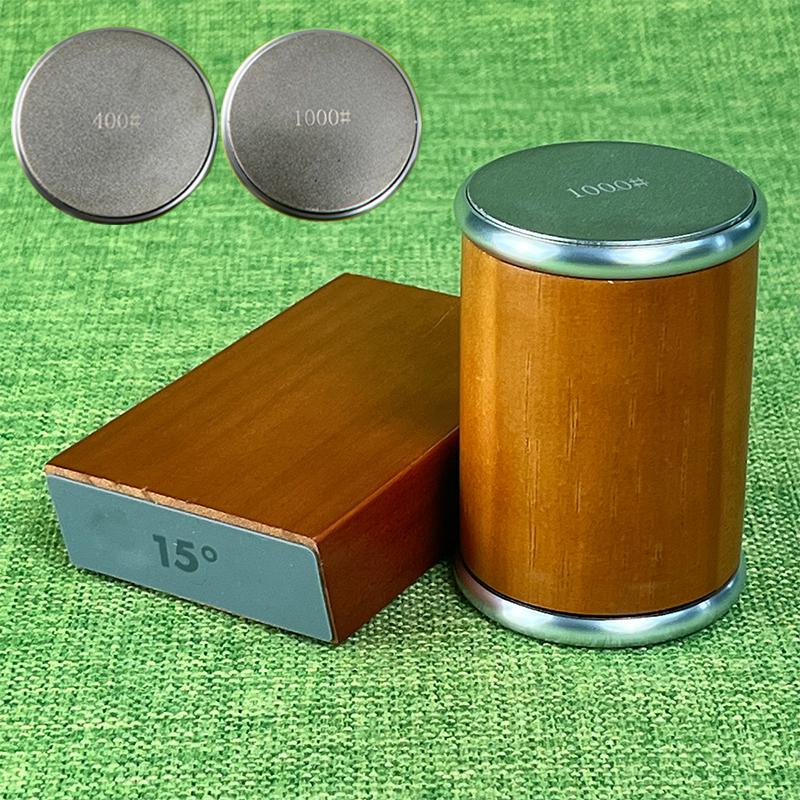 Rolling Knife Sharpener For Straight Edge Knife Sharpener Kit With 15/20° Degree Magnetic Angle For Kitchen Knives Whetstone Set