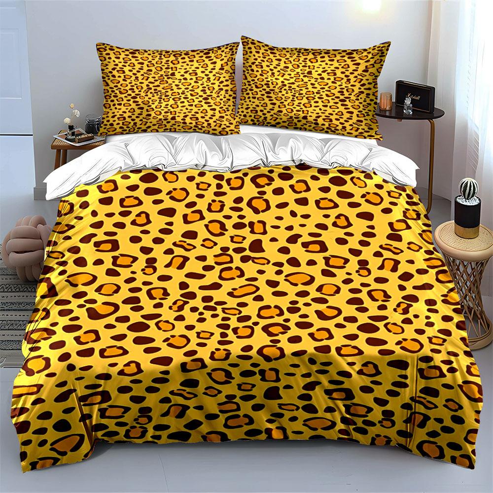 Leopard Print Pattern. Bedding Sets Duvet Cover Sets Duvet Covers Pillowcases(1 * Duvet Cover 2 * Pillowcases Without Duvet Insert)