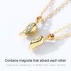 2 Τεμ./Σετ Μαγνήτης Έλκει Κολιέ Ζευγαριού Καρδιά Κρεμαστό Αλυσίδες Κλείδα Τσόκερ Για Αγάπη Δώρα Αγίου Βαλεντίνου Κοσμήματα