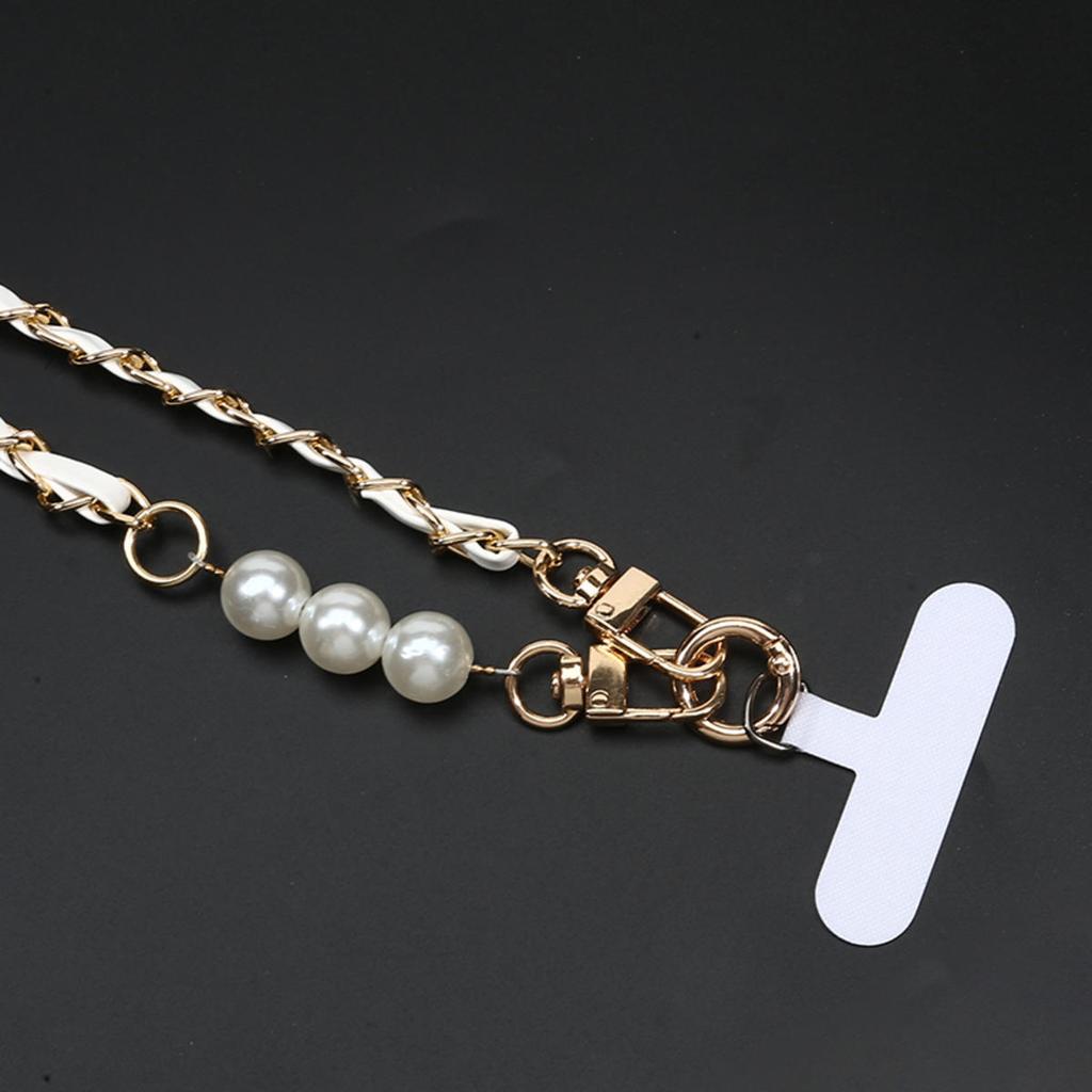 Phone Case Universal Lanyard Long Crossbody Pearl Pickup Chain Mobile Phone Lanyard Women's Long Neck And Shoulder Strap