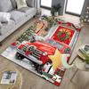 Christmas Vintage Truck Office Rug Chair Mat, Game Carpet, Suitable for Front Door, Bedroom, Living Room, Desk, Holiday Gift